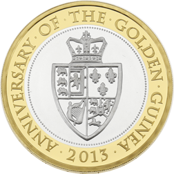 Pre-Owned 2013 UK 350th Anniversary of the Guinea £2 Proof Silver Coin - VAT Free