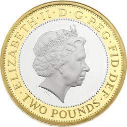 Pre-Owned 2013 UK 350th Anniversary of the Guinea £2 Proof Silver Coin - VAT Free