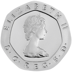 Pre-Owned 1982 UK Piedfort 20p Proof Silver Coin - VAT Free