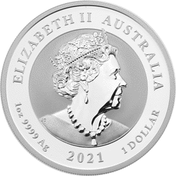 Pre-Owned 2021 Australian Chinese Myths and Legends Dragon 1oz Silver Coin - VAT Free
