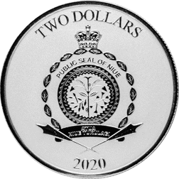 Pre-Owned 2020 Niue Star Wars Mandalorian Mythosaur 1oz Silver Coin - VAT Free