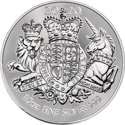 Pre-Owned 2020 UK Royal Arms 10oz Silver Coin - VAT Free