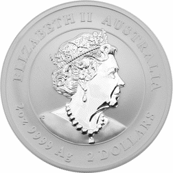Pre-Owned 2022 Australian Lunar Tiger 2oz Silver Coin - VAT Free