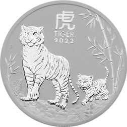 Pre-Owned 2022 Australian Lunar Tiger 1oz Silver Coin - VAT Free