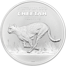 Pre-Owned 2021 Australian Zoo Cheetah 1oz Silver Coin - VAT Free