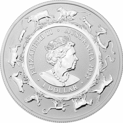 Pre-Owned 2022 Royal Australian Mint Year Of The Tiger 1oz Silver Coin - VAT Free