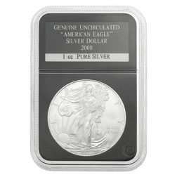 Pre-Owned 2008 USA Eagle 1oz Silver Coin - PCS - SEG-4621200823 - VAT Free