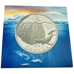 Pre-Owned 2013 Royal Canadian Mint Iceberg $20 Carded Silver Coin - VAT Free