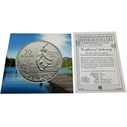 Pre-Owned 2014 Royal Canadian Mint Canada Summertime $20 Carded Silver Coin - VAT Free