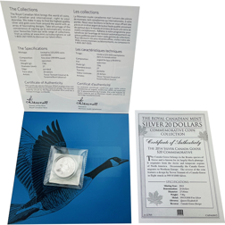 Pre-Owned 2014 Royal Canadian Mint Canada Goose $20 Carded Silver Coin - VAT Free