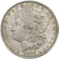 Pre-Owned 1887 USA Morgan Dollar Philadelphia Silver Coin - VAT Free