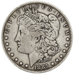 Pre-Owned 1885 USA Morgan Dollar Philadelphia Silver Coin - VAT Free