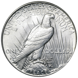 Pre-Owned USA 1923 Peace Dollar San Francisco Silver Coin - VAT Free