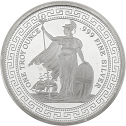 Pre-Owned British Trade Dollar Restrike 1oz Silver Round