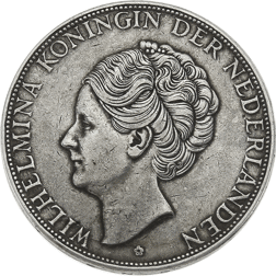 Pre-Owned 1933 Netherlands 2.5 Gulden Silver Coin - VAT Free