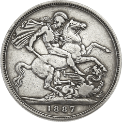Pre-Owned 1887 Victoria Crown Silver Coin - VAT Free