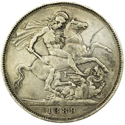 Pre-Owned 1889 Victoria Crown Silver Coin - VAT Free