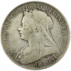 Pre-Owned 1897 Victoria Crown Silver Coin - VAT Free