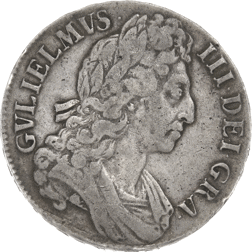 Pre-Owned 1696 William III Crown Silver Coin - VAT Free