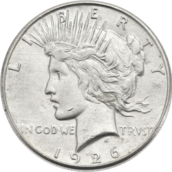 Pre-Owned USA 1926 Peace Dollar San Francisco Silver Coin - VAT Free