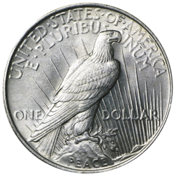 Pre-Owned USA 1924 Peace Dollar Philadelphia Silver Coin - VAT Free