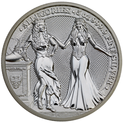 Pre-Owned 2020 Germania Mint Allegories Italia and Germania 5oz Silver Coin - VAT Free