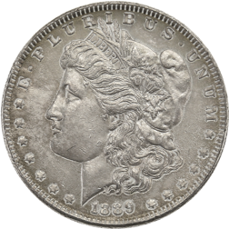 Pre-Owned 1889 USA Morgan Dollar Philadelphia Silver Coin - VAT Free