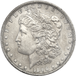 Pre-Owned 1896 USA Morgan Dollar Philadelphia Silver Coin - VAT Free