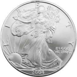 Pre-Owned 2004 USA Eagle 1oz Silver Coin - VAT Free