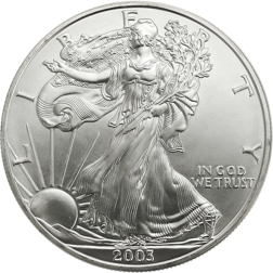 Pre-Owned 2003 USA Eagle 1oz Silver Coin - VAT Free
