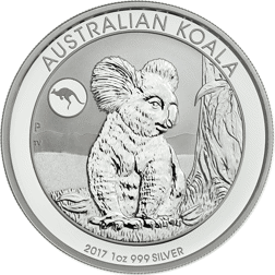 Pre-Owned 2017 Australian Koala 'Privy' Kangaroo 1oz Silver Coin - VAT Free