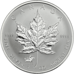 Pre-Owned 2002 Canadian Maple Privy Horse 1oz Silver Coin - VAT Free