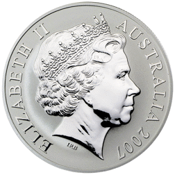 Pre-Owned 2007 Royal Australian Mint Kangaroo 1oz Silver Coin - VAT Free