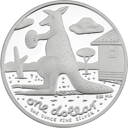 Pre-Owned 2008 Royal Australian Mint Kangaroo 1oz Silver Coin - VAT Free