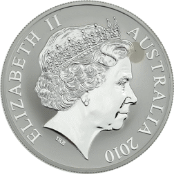 Pre-Owned 2010 Royal Australian Mint Kangaroo 1oz Silver Coin - VAT Free