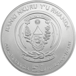 Pre-Owned 2013 Rwanda African Cheetah 1oz Silver Coin - VAT Free