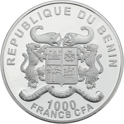 Pre-Owned 2016 Benin Protection De La Nature Elephant 1oz Silver Coin - VAT Free