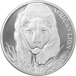 Pre-Owned 2017 Republic of Chad African Lion 1oz Silver Coin - VAT Free