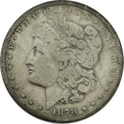 Pre-Owned 1878 USA Morgan Dollar San Francisco Silver Coin - VAT Free