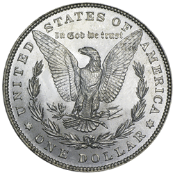 Pre-Owned USA 1880 Morgan Dollar Philadelphia Silver Coin - VAT Free