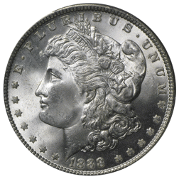 Pre-Owned 1888 USA Morgan Dollar Philadelphia Silver Coin - VAT Free