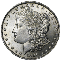 Pre-Owned 1890 USA Morgan Dollar Philadelphia Silver Coin - VAT Free