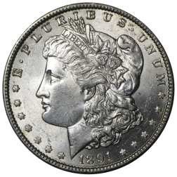 Pre-Owned 1891 USA Morgan Dollar New Orleans Silver Coin - VAT Free