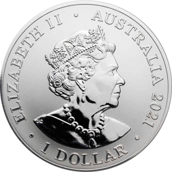 Pre-Owned 2021 Australian Fraser's Dolphin 1oz Silver Coin - VAT Free