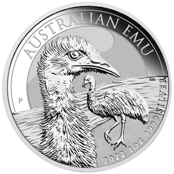 Pre-Owned 2022 Australian Emu 1oz Silver Coin - VAT Free