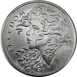 Pre-Owned 2015 Freedom Girl 1oz Silver Round