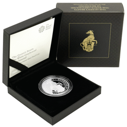 Pre-Owned 2021 UK Queen's Beast White Greyhound of Richmond 1oz Proof Silver Coin - VAT Free