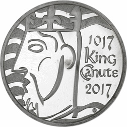 Pre-Owned 2017 UK 1000th Coronation Anniversary of King Canute £5 Proof Silver Coin - VAT Free