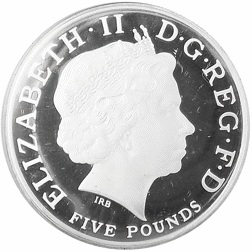 Pre-Owned 2008 UK Queen Elizabeth I £5 Silver Proof Design Coin - VAT Free