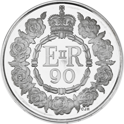 Pre-Owned 2016 UK 90th Birthday of Her Majesty The Queen £5 Silver Proof Design Coin - VAT Free